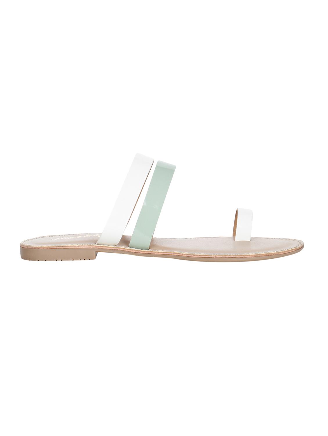 multi colored one toe sandals - 15881111 - Standard Image - 1