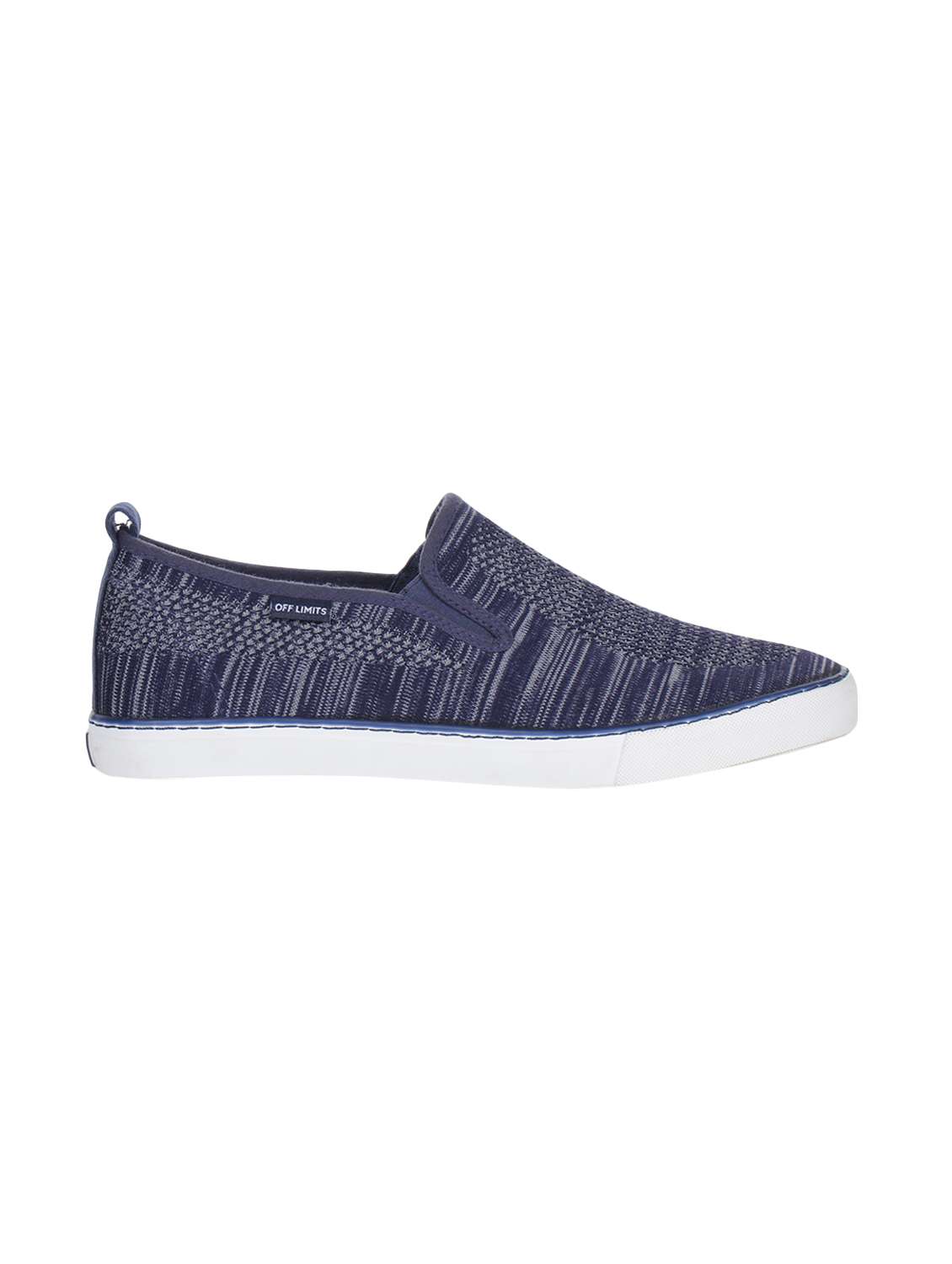 navy fabric casual slip ons - 15883135 -  Standard Image - 1