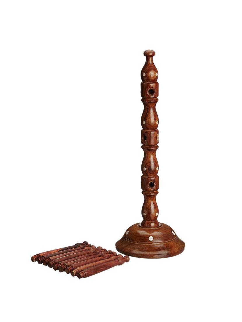 wood & wrought iron hand carved leaf design wall bracket/wall shelves handmade - 15887454 -  Standard Image - 1