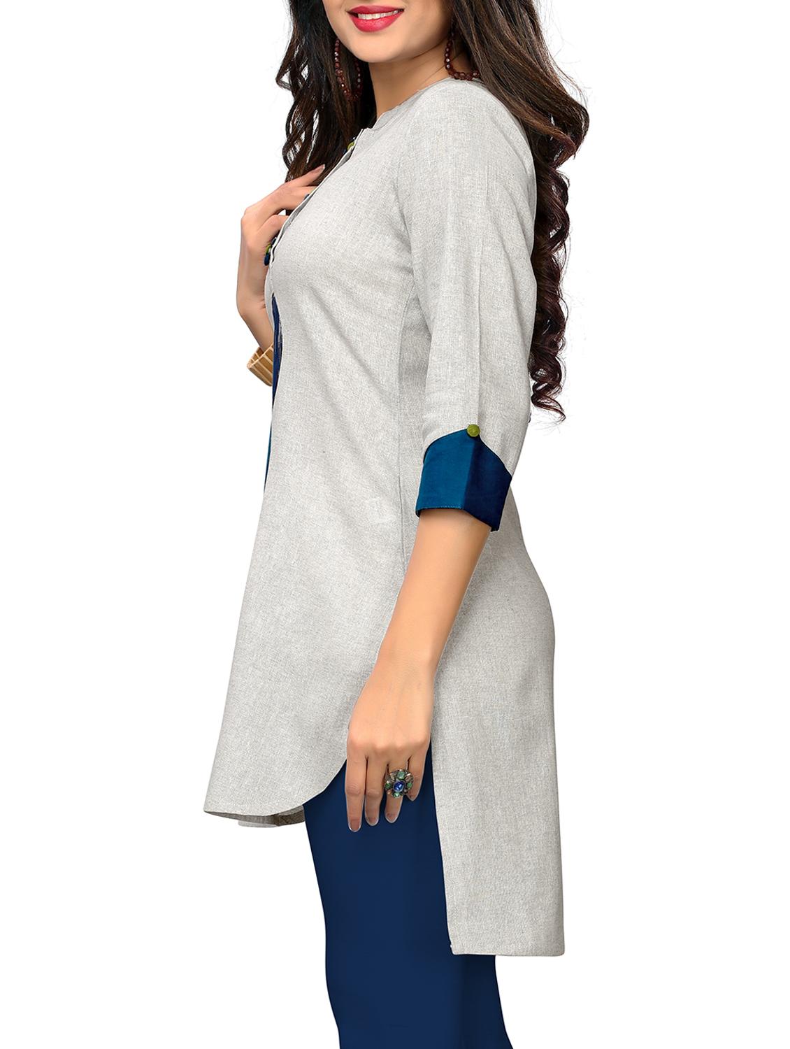 high low printed kurta - 15887471 -  Standard Image - 1