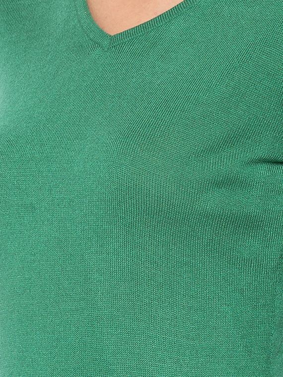 ribbed edge v-neck pullover - 15890349 - Standard Image - 4