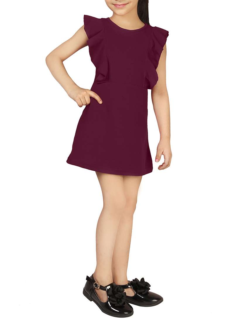 purple cotton blend frock - 15893052 -  Standard Image - 1