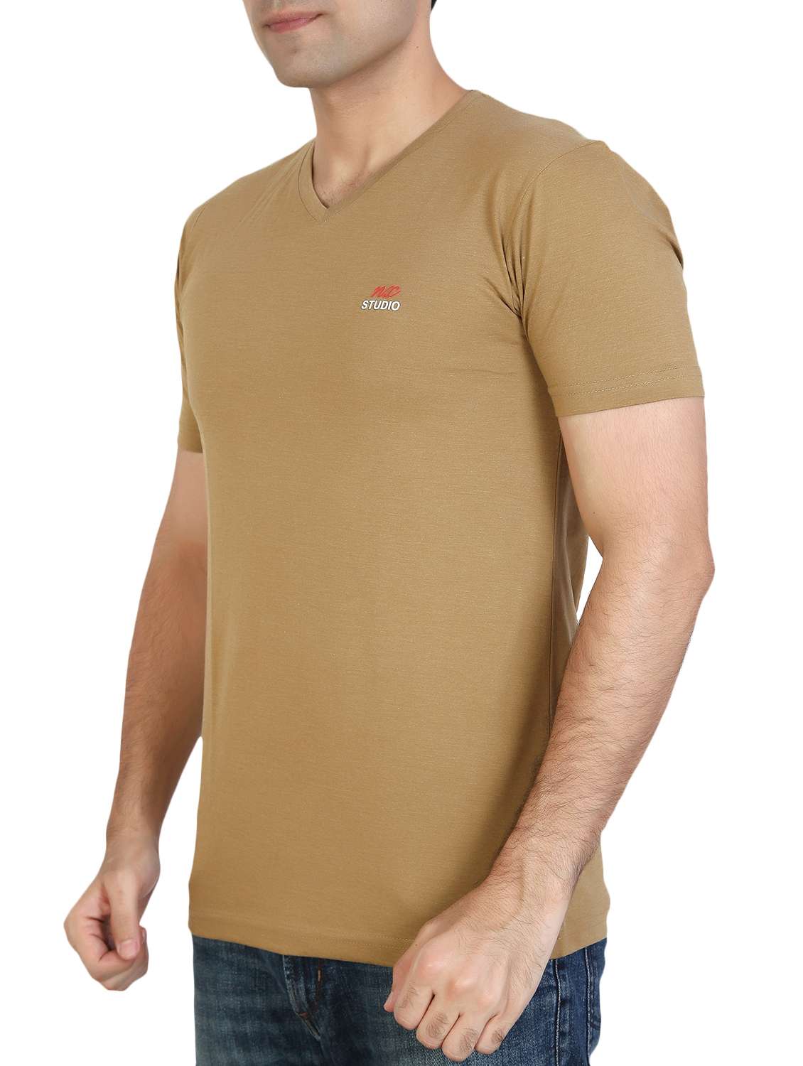 brown cotton blend t-shirt - 15893892 -  Standard Image - 1