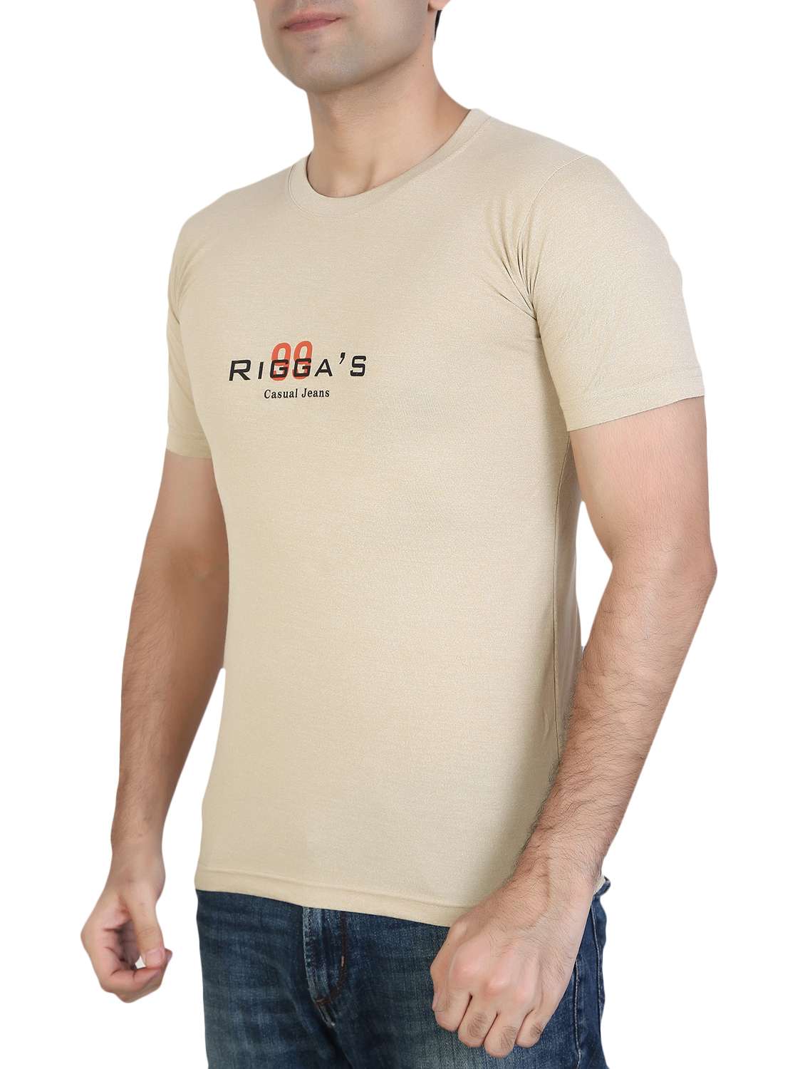 beige cotton blend t-shirt - 15894012 -  Standard Image - 1