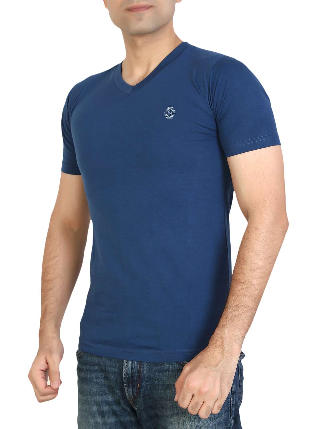 men solid v-neck t-shirt - 15894028 -  Standard Image - 1