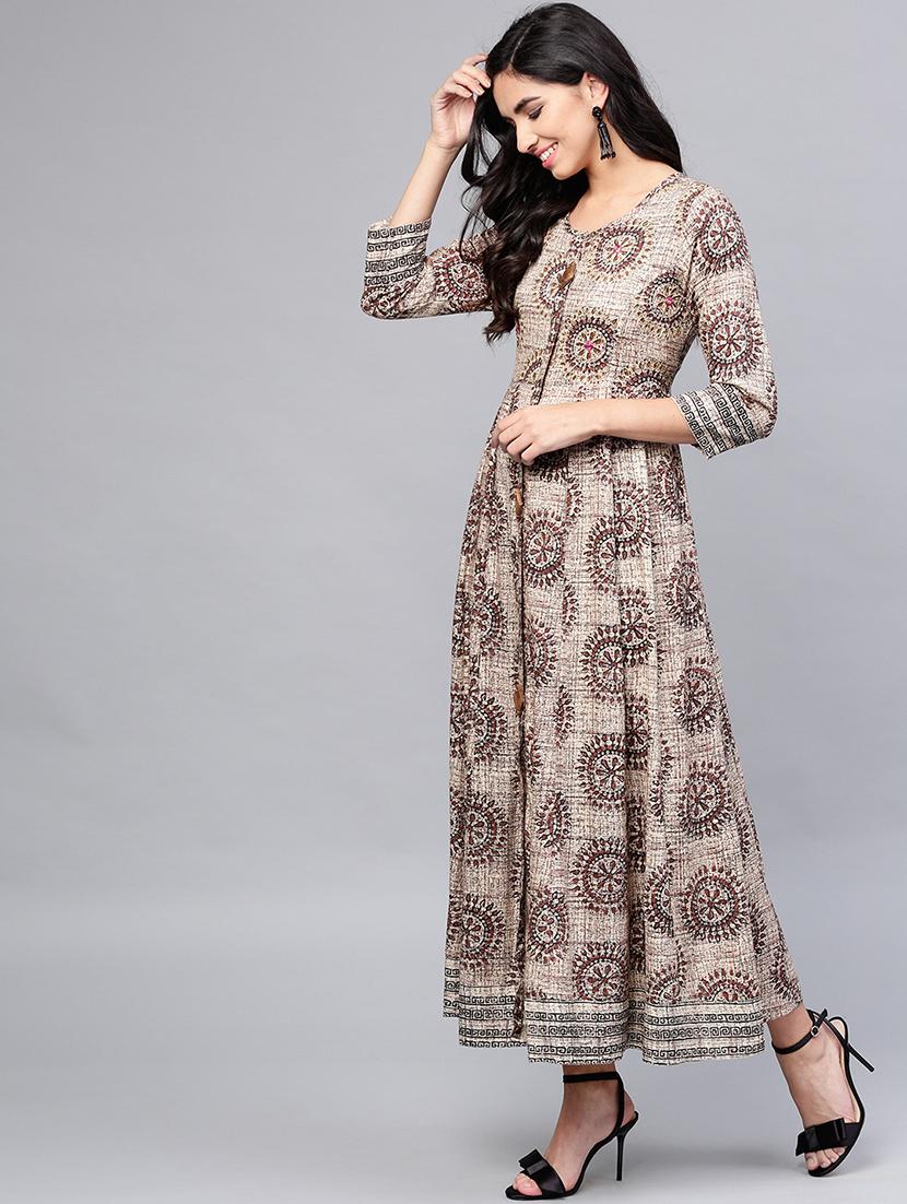 anarkali printed dress - 15894285 -  Standard Image - 1