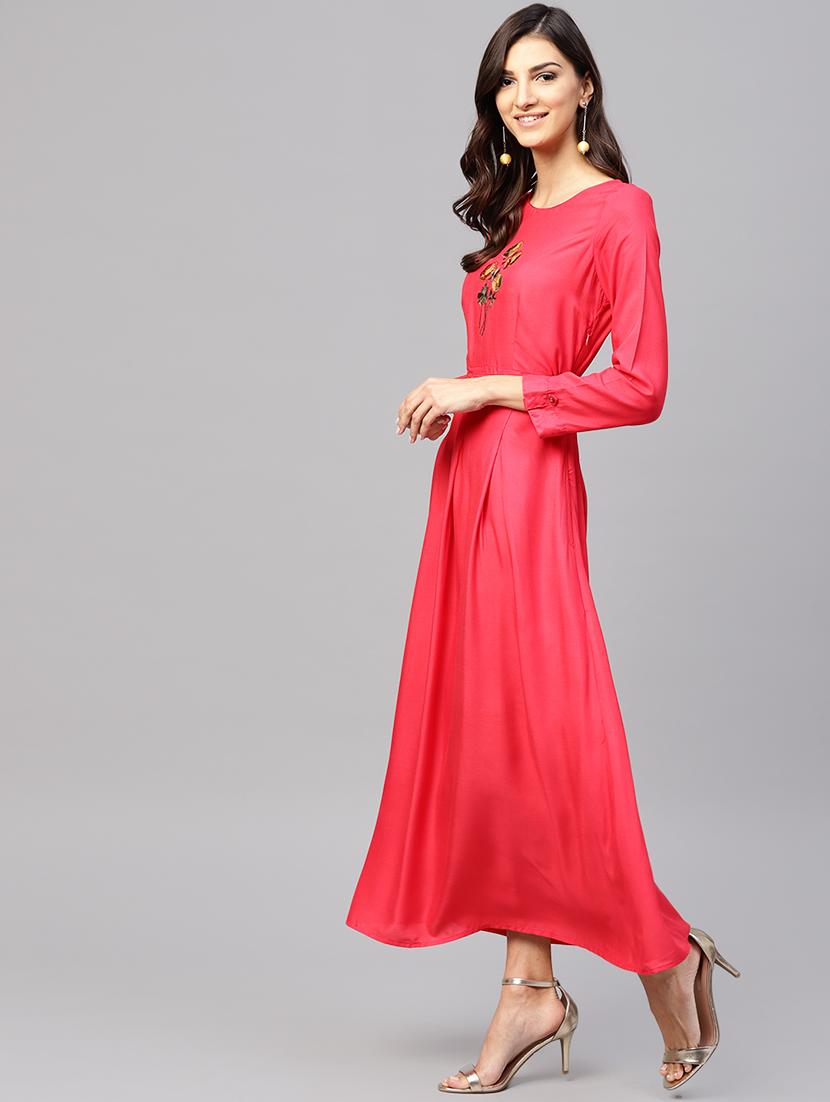 a-line embroidered dress - 15894302 -  Standard Image - 1