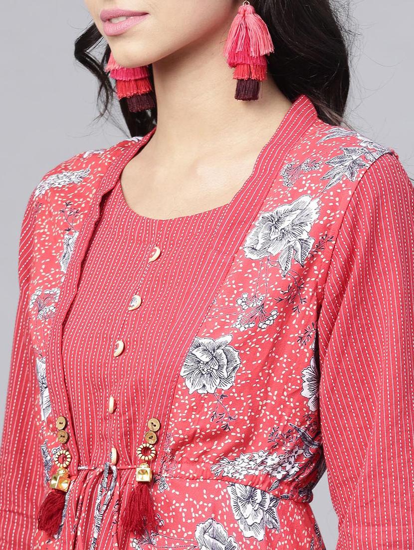 layered printed dress - 15894303 - Standard Image - 4