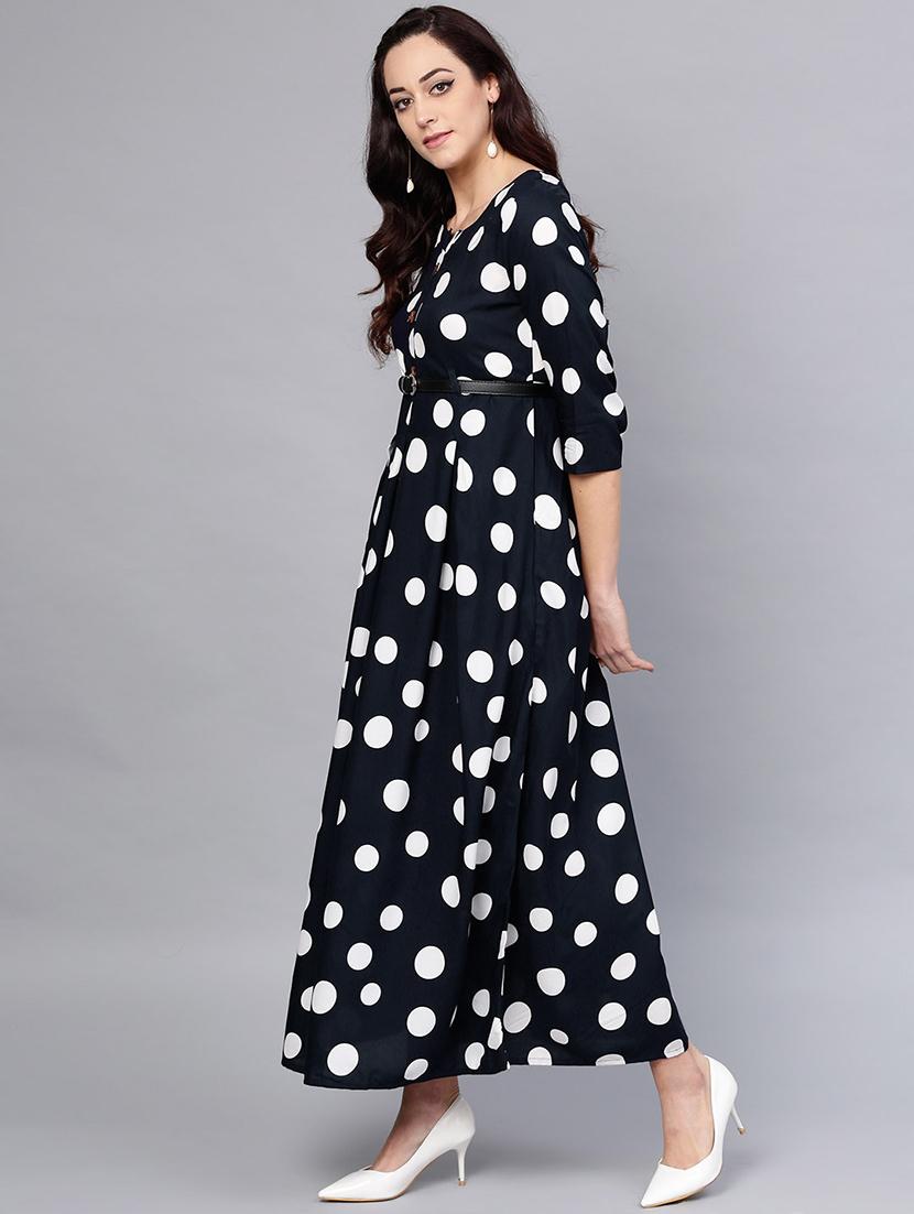 flared polka dot dress - 15894320 - Standard Image - 1