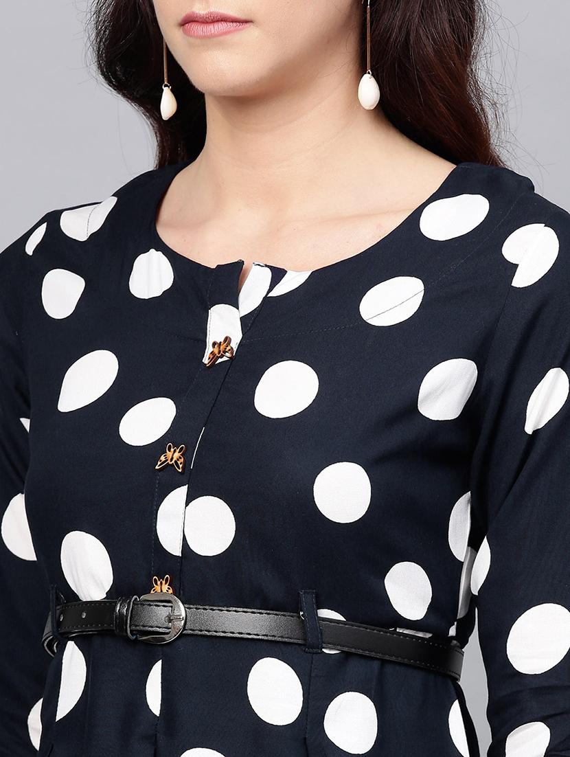 flared polka dot dress - 15894320 - Standard Image - 4