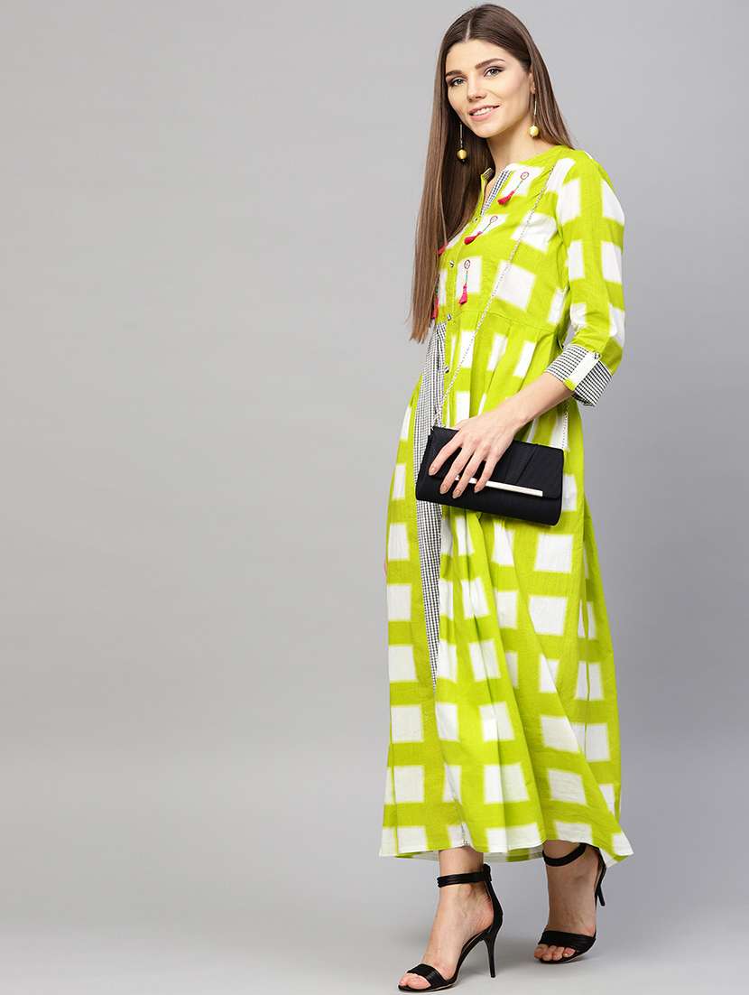 a-line geometrical dress with tassels - 15894370 - Standard Image - 1