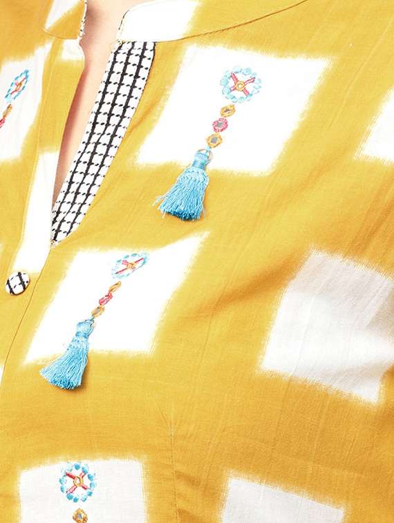 flared kaantha dress with tassels - 15894372 - Standard Image - 4
