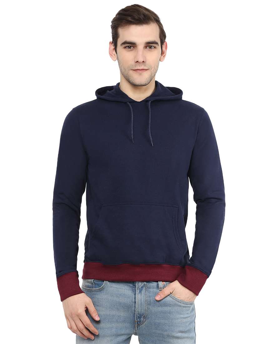 dark blue cotton sweatshirt