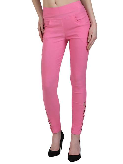 high waist solid jegging - 15902340 -  Standard Image - 0