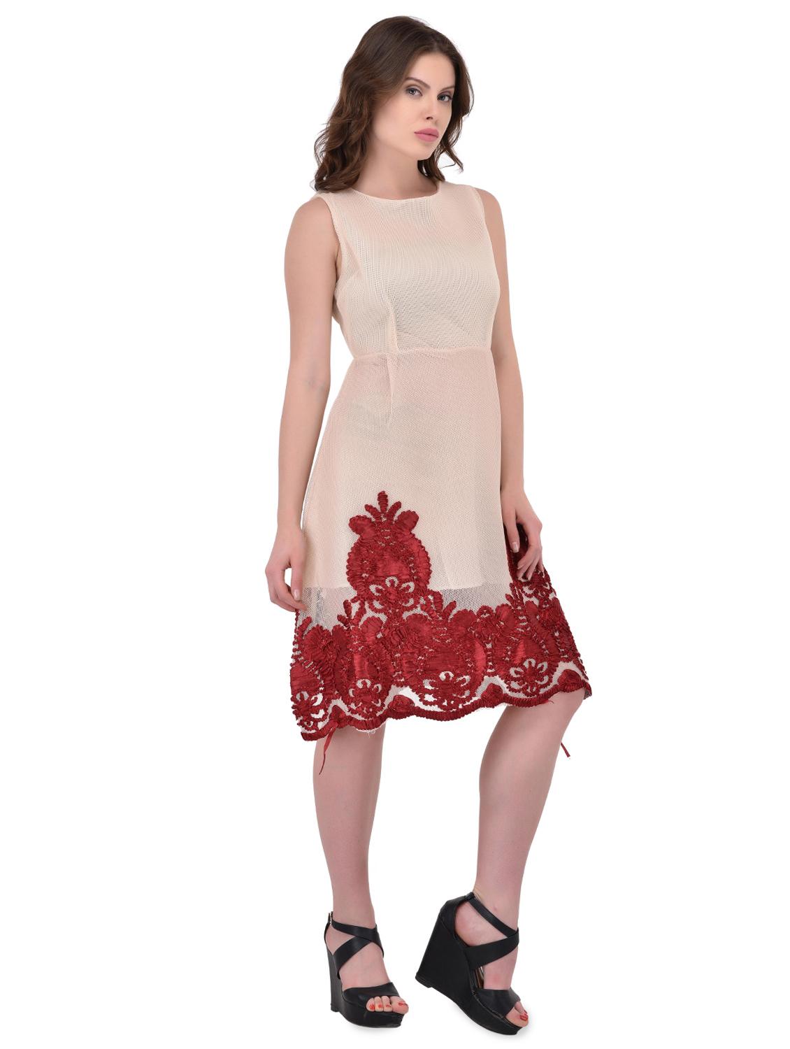 women's self design dress - 15902670 - Standard Image - 1
