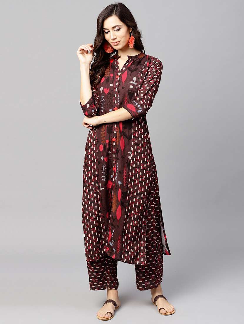 printed kurta with palazzo set