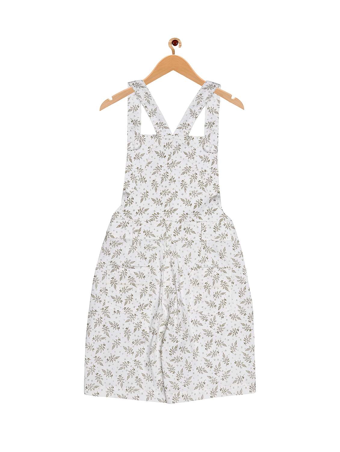 white  cotton dungaree - 15903229 -  Standard Image - 1