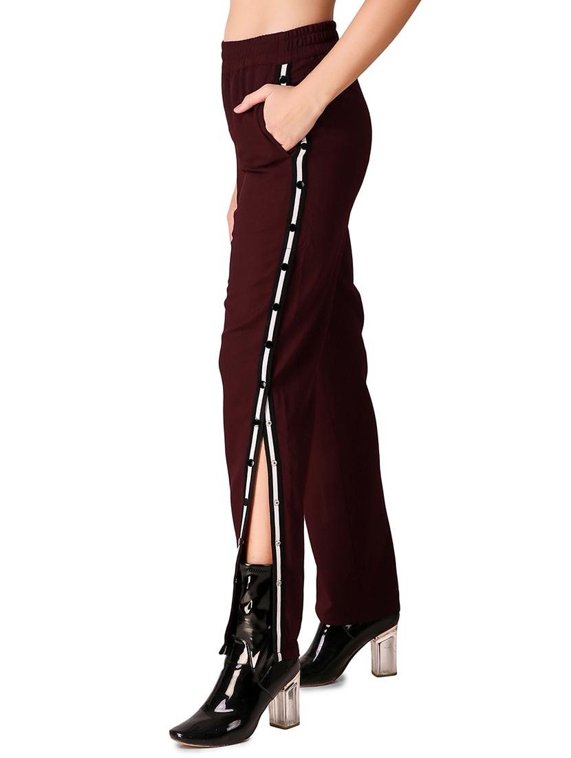 side slit button detail trouser - 15904068 -  Standard Image - 1
