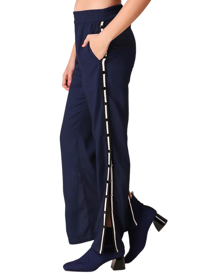 side slit button detail trouser - 15904070 -  Standard Image - 1
