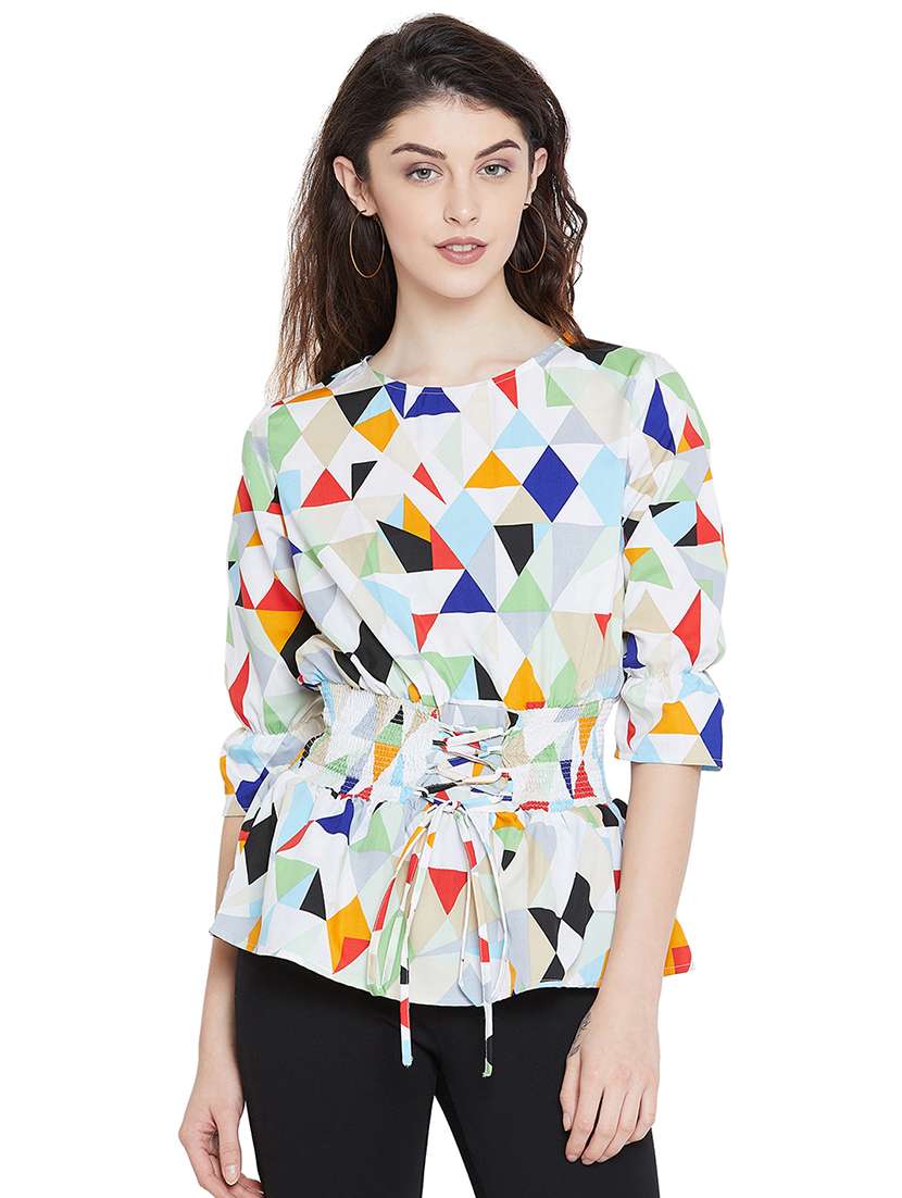 women's a line round neck top - 15904251 - Zoom Image - 0