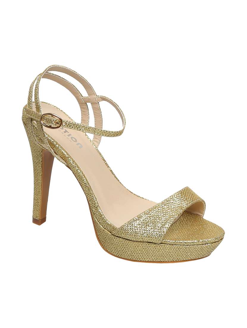 gold back strap sandals