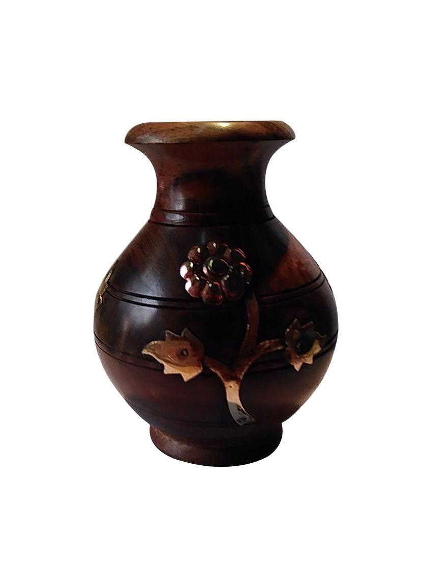 desi karigar wooden decorative flower pot - 15906722 - Zoom Image - 0