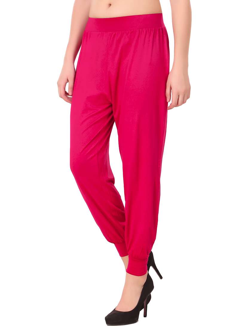 pink solid harem pants - 15906890 -  Standard Image - 1