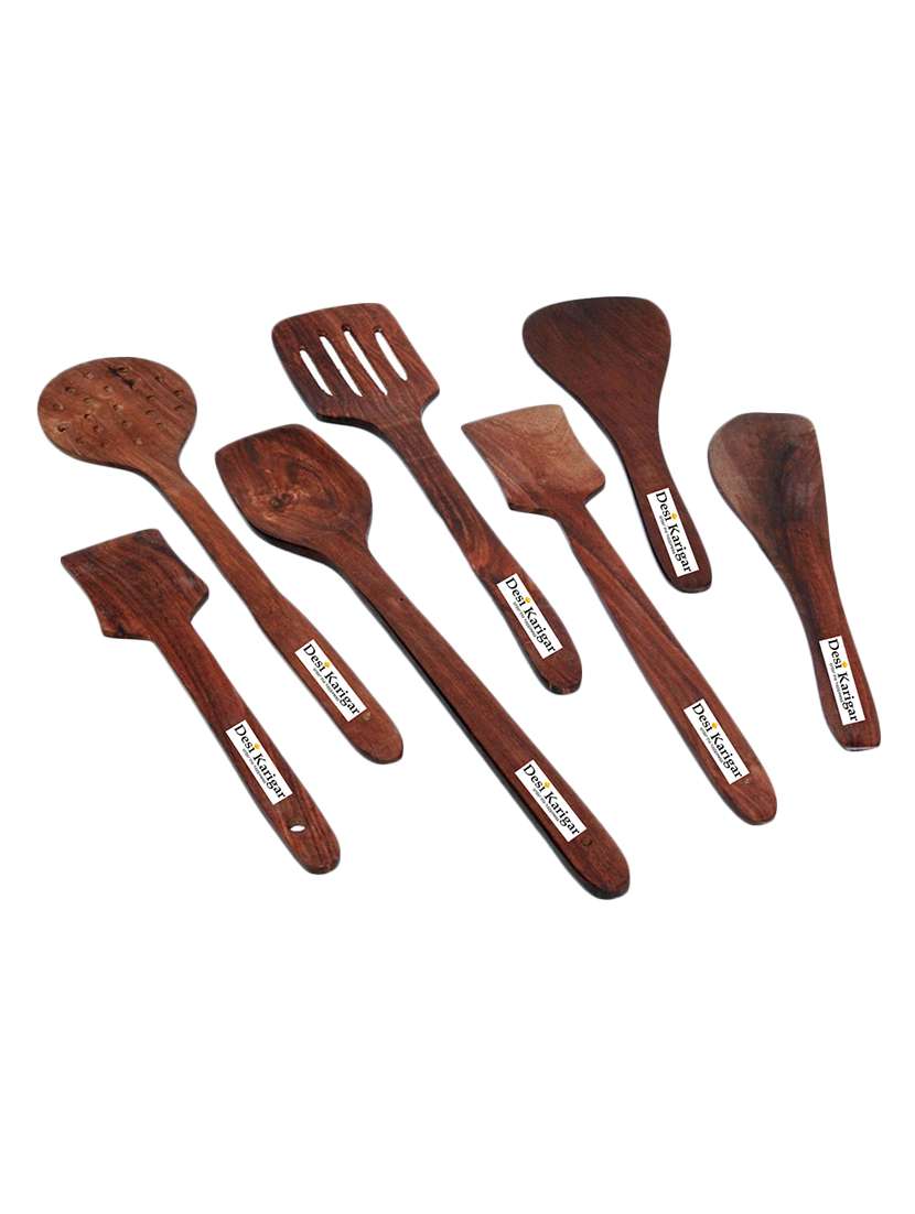 wooden spatula and ladle set pack of 7