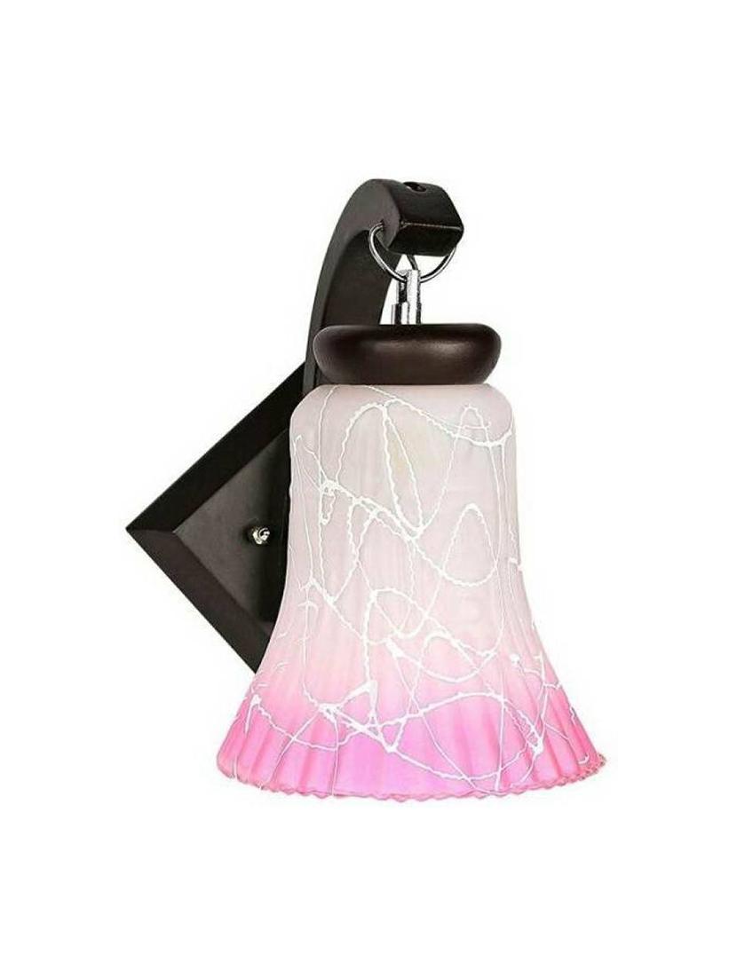 lakshya colorful decortive scone glass wall lamp light with stylish wooden fitting dx24 - 15910387 - Standard Image - 1