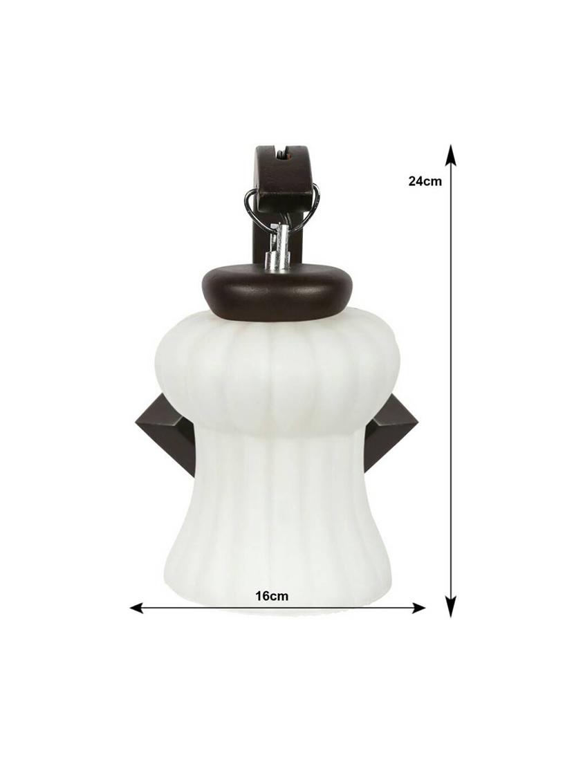 lakshya colorful decortive scone glass wall lamp light with stylish wooden fitting dx25 - 15910388 - Standard Image - 1