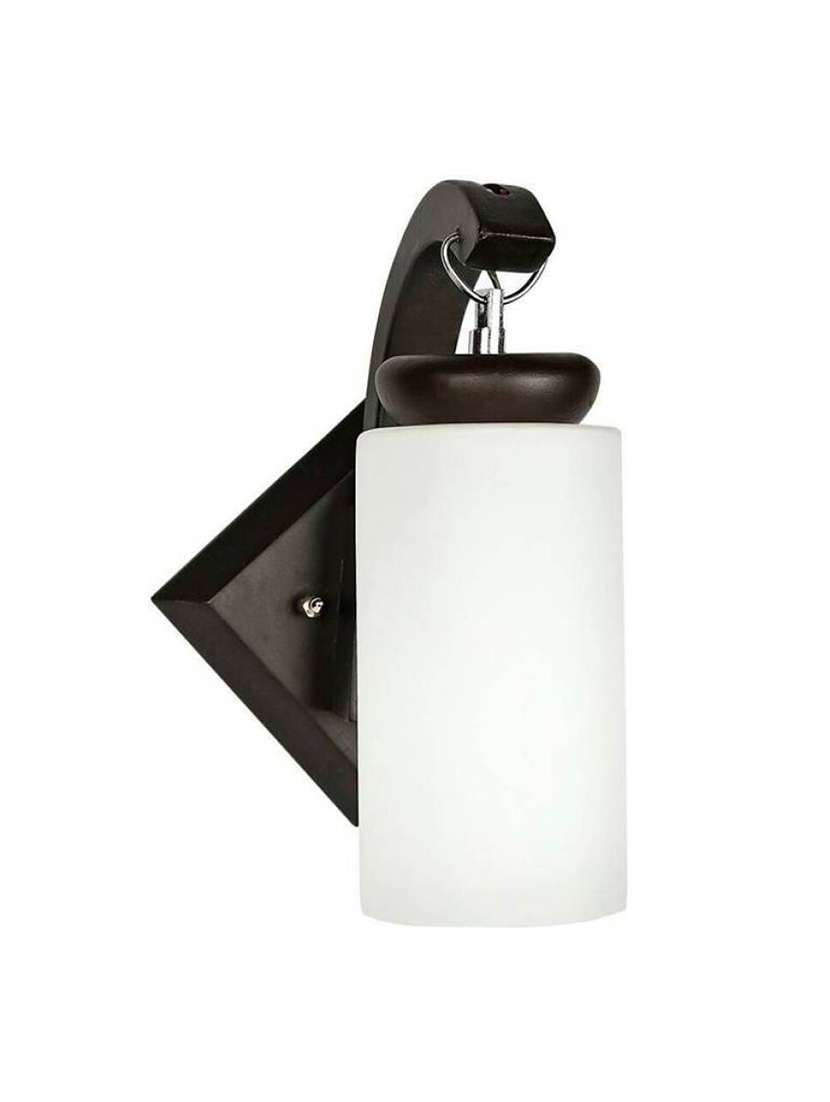 lakshya colorful decortive scone glass wall lamp light with stylish wooden fitting dx26 - 15910389 -  Standard Image - 1