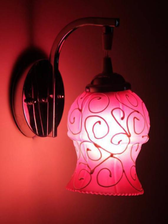 lakshya stylish & designer colorful sconce glass wall lamp ligh dx19 - 15910671 - Standard Image - 1