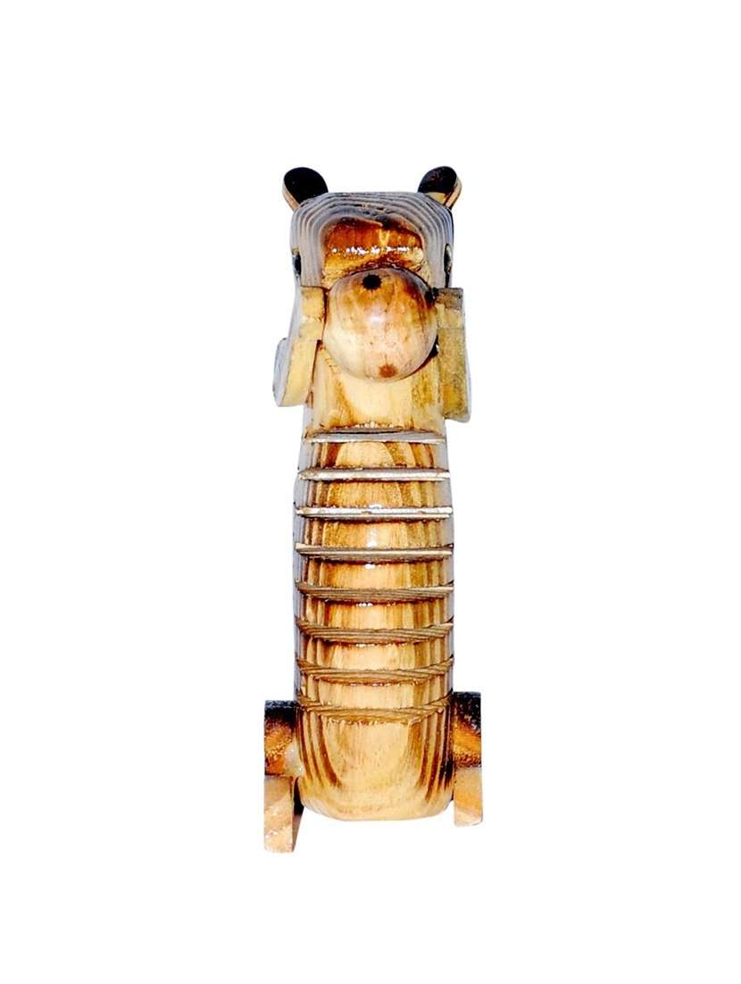 desi karigar brown wooden squirrel toy - 15910961 - Standard Image - 1