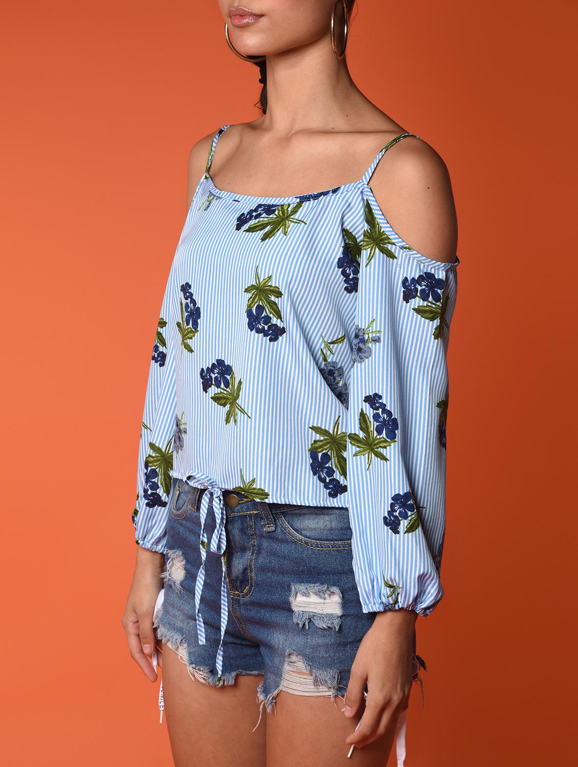 women's blouson square neck top - 15912286 - Standard Image - 4