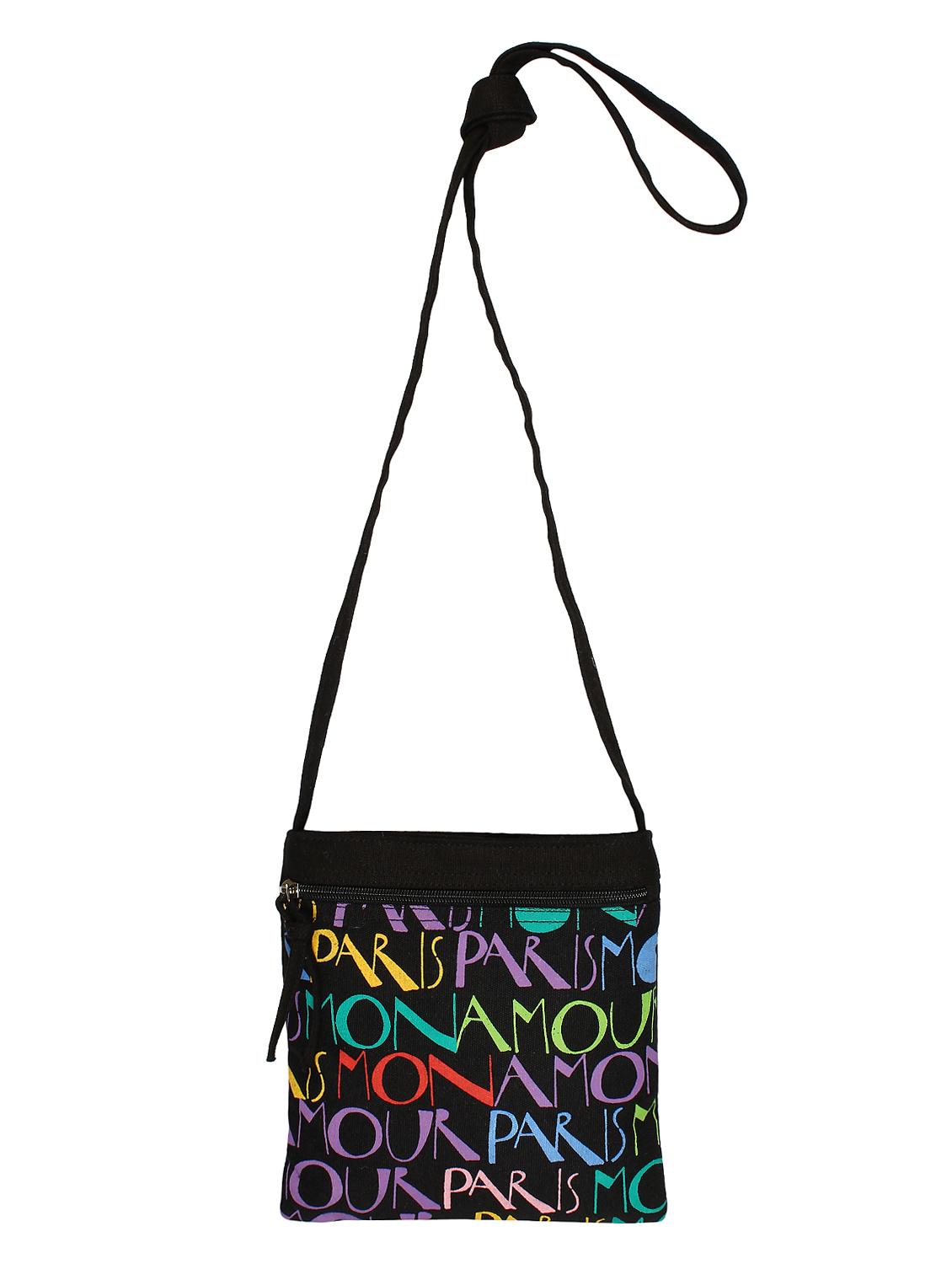 black canvas sling bag - 15912365 - Standard Image - 4