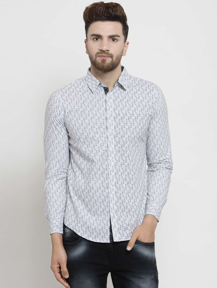 mens printed casual shirt