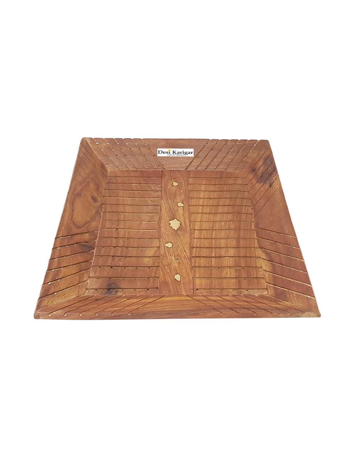 desi karigar handicrafts wooden square tray