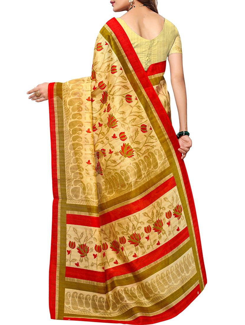 floral printed bhagalpuri saree with blouse - 15913310 - Standard Image - 1