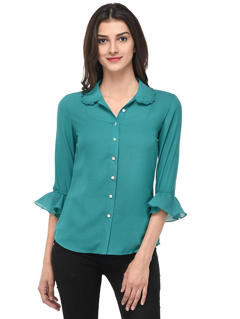 frill detail collar shirt - 15914053 -  Zoom Image - 0