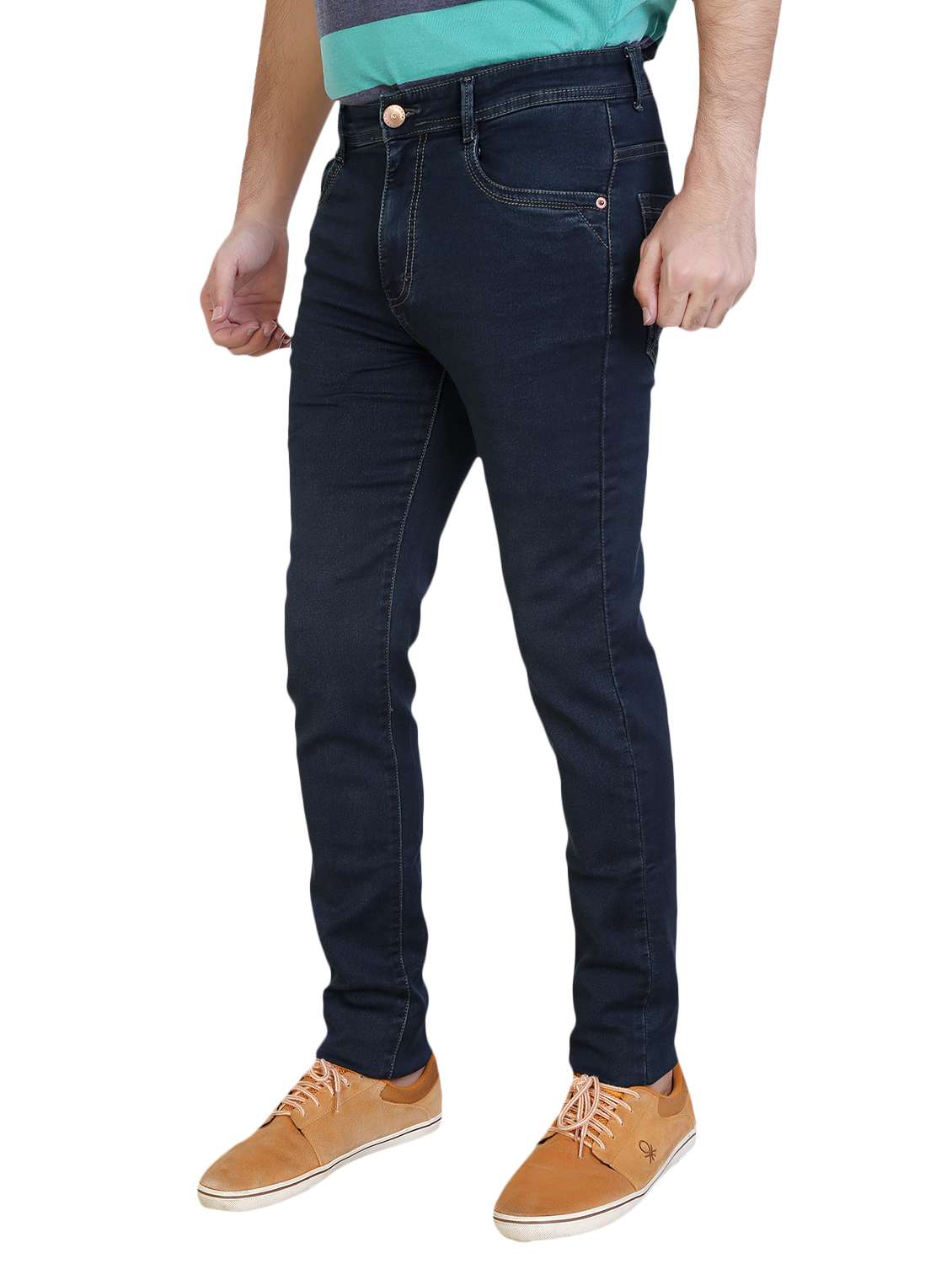 mens slim fit plain jeans - 15916078 - Standard Image - 1