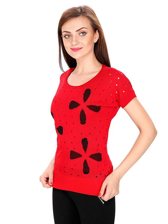 women's straight round neck top - 15916400 -  Standard Image - 1