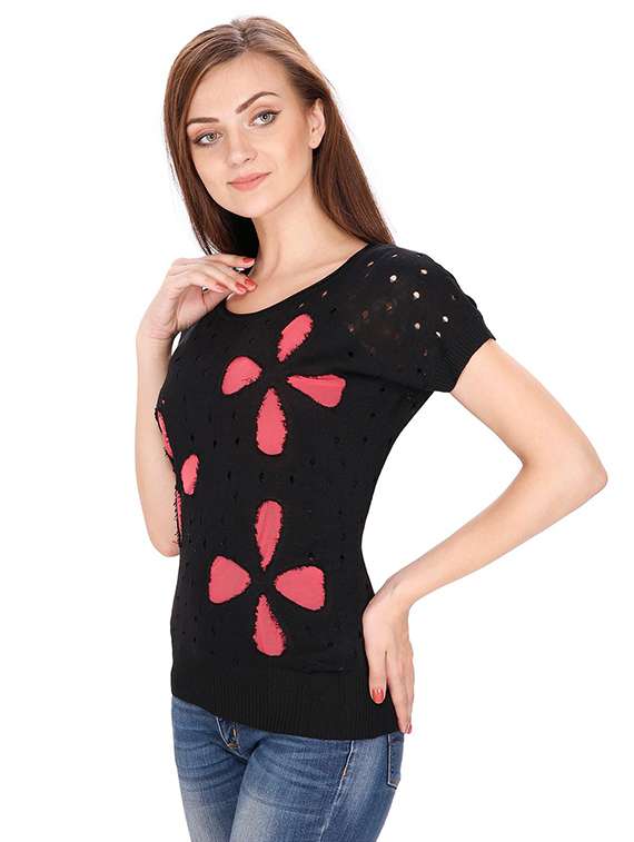 cut out detail ribbed edge top - 15916401 -  Standard Image - 1