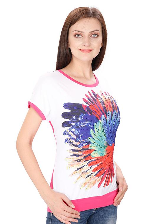 women's straight round neck top - 15916404 -  Standard Image - 1