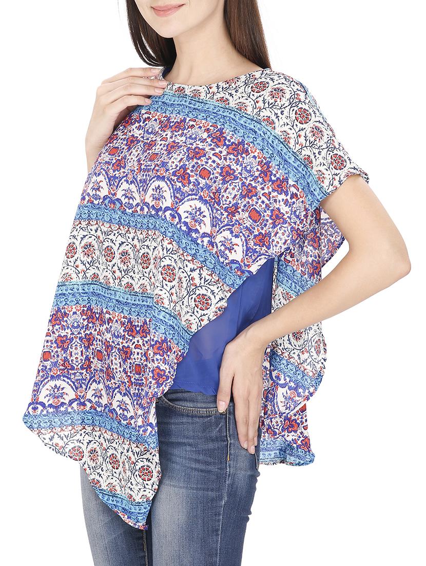 women's layered round neck top - 15916429 - Standard Image - 1
