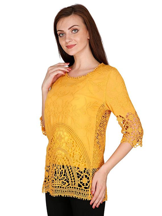 embroidered laced top - 15916517 - Standard Image - 1