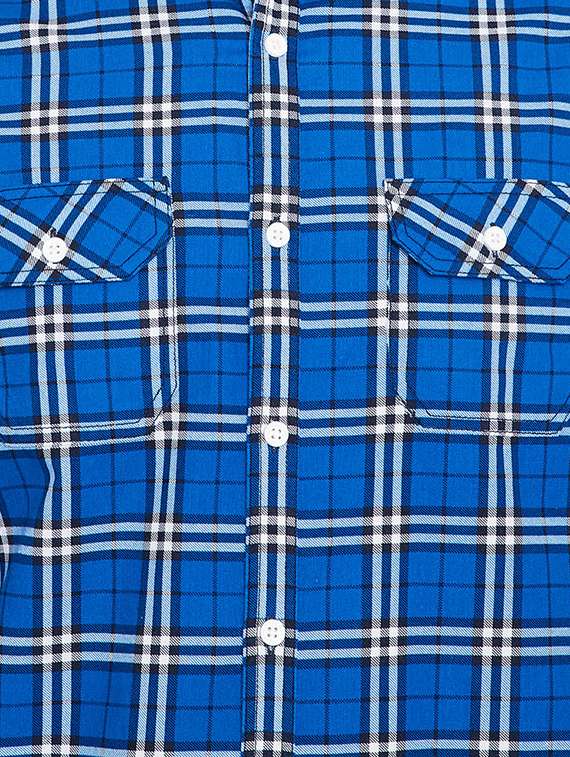 blue checkered casual shirt - 15916834 - Standard Image - 4