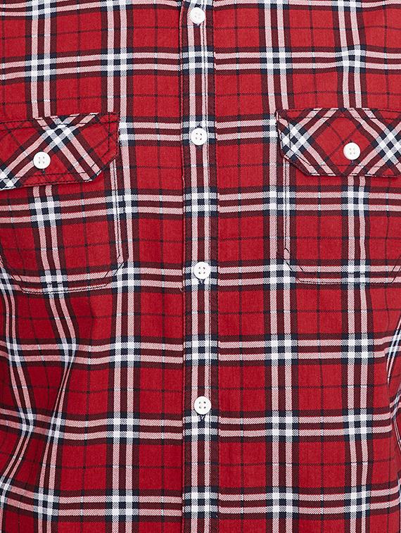 red checkered casual shirt - 15916836 - Standard Image - 4