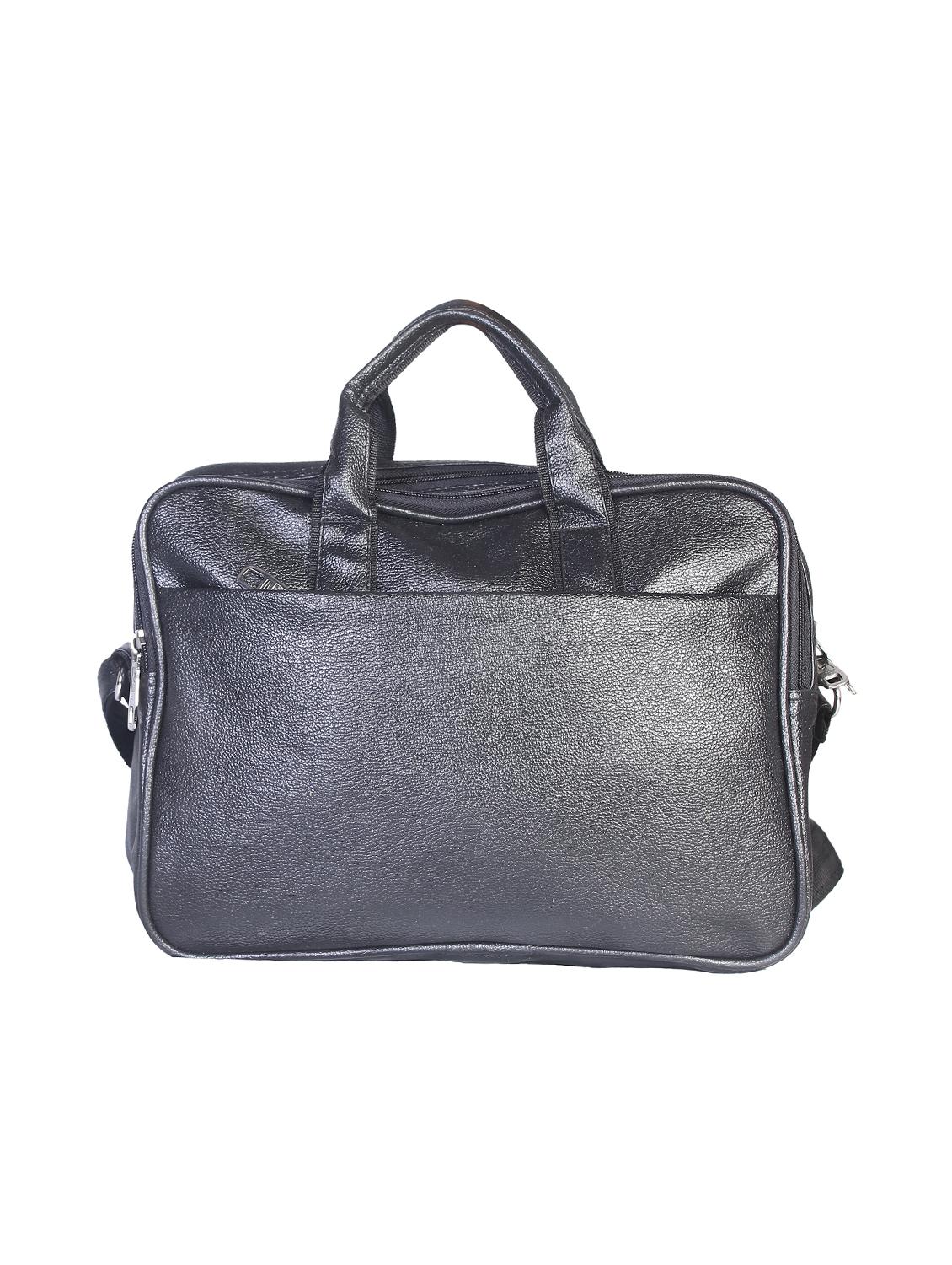 black leatherette laptopbag - 15918429 - Standard Image - 1