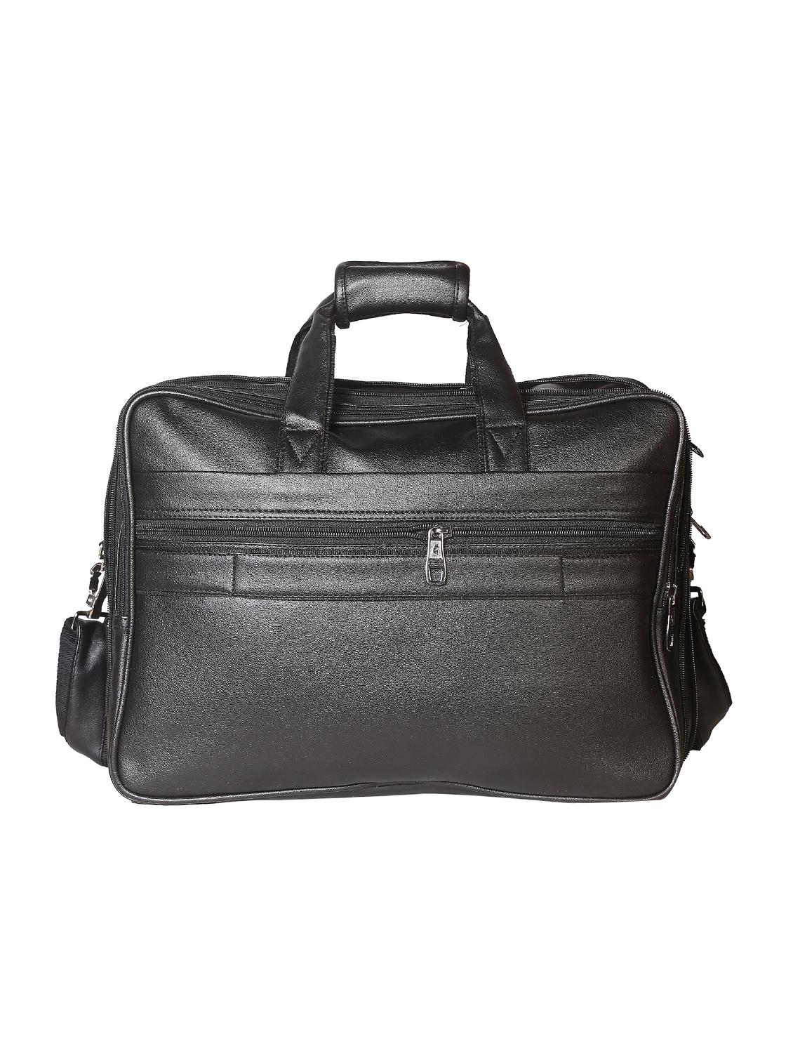 black leatherette laptopbag - 15918435 - Standard Image - 1