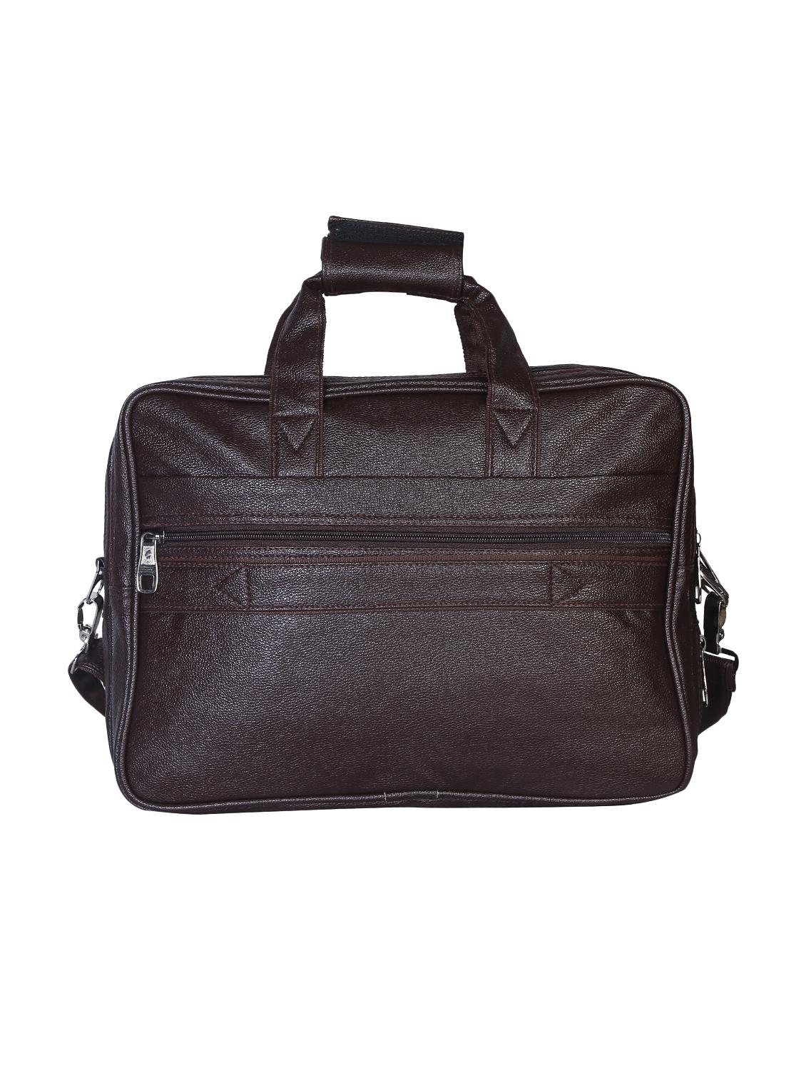 brown leatherette laptopbag - 15918454 - Standard Image - 1